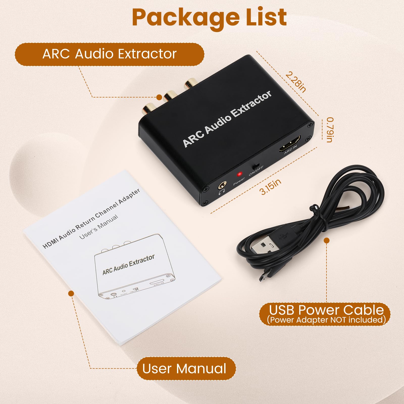 eARC Audio Extractor, eARC Audio Converter to HDMI Optical/SPDIF L/R 3.5mm AUX Sound Extractor, HDMI eARC/ARC to Optical Audio Adapter, for TV to Non-ARC Sound System Soundbar Speaker Amplifier ADF-H103-eARC - Image 6