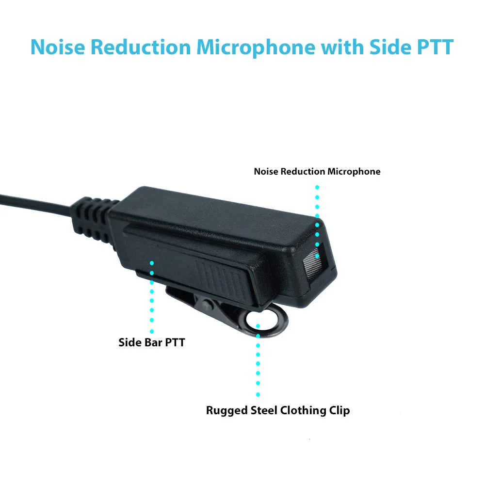 Earpiece Headset with MIC PTT 1 PIN 2.5MM for Motorola Talkabout Walkie Talkie 2 Way Radio MR350R MD200TPR MH230R MS350R MT350R MG160A MH230TPR with Covert Acoustic Tube - Image 2