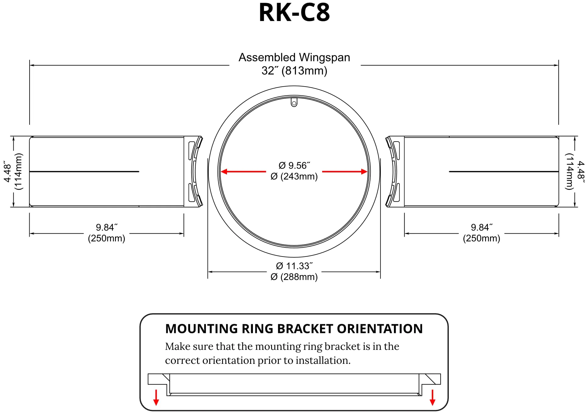 EARTHQUAKE RK-C8 V2 New Construction Rough-in Kit for 8-Inch Ceiling Speakers, One Pair - Image 5
