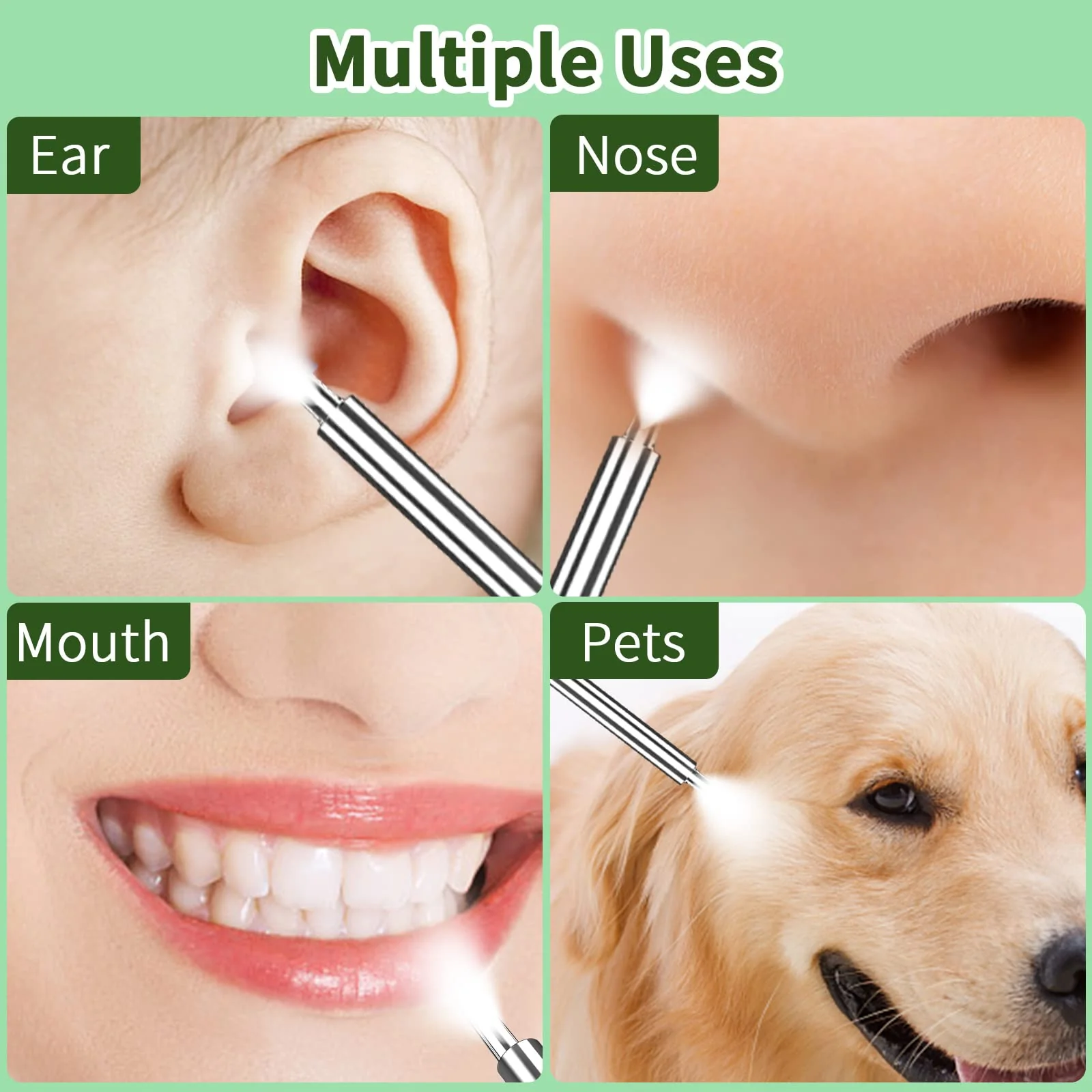 Earwax Remover Otoscope, VITCOCO 1920P Wifi Ear Cleaner, Ear Cleaner with Camera, Otoscope with 6 LEDs for iPhone, iPad and Android Smartphones, White - Image 8