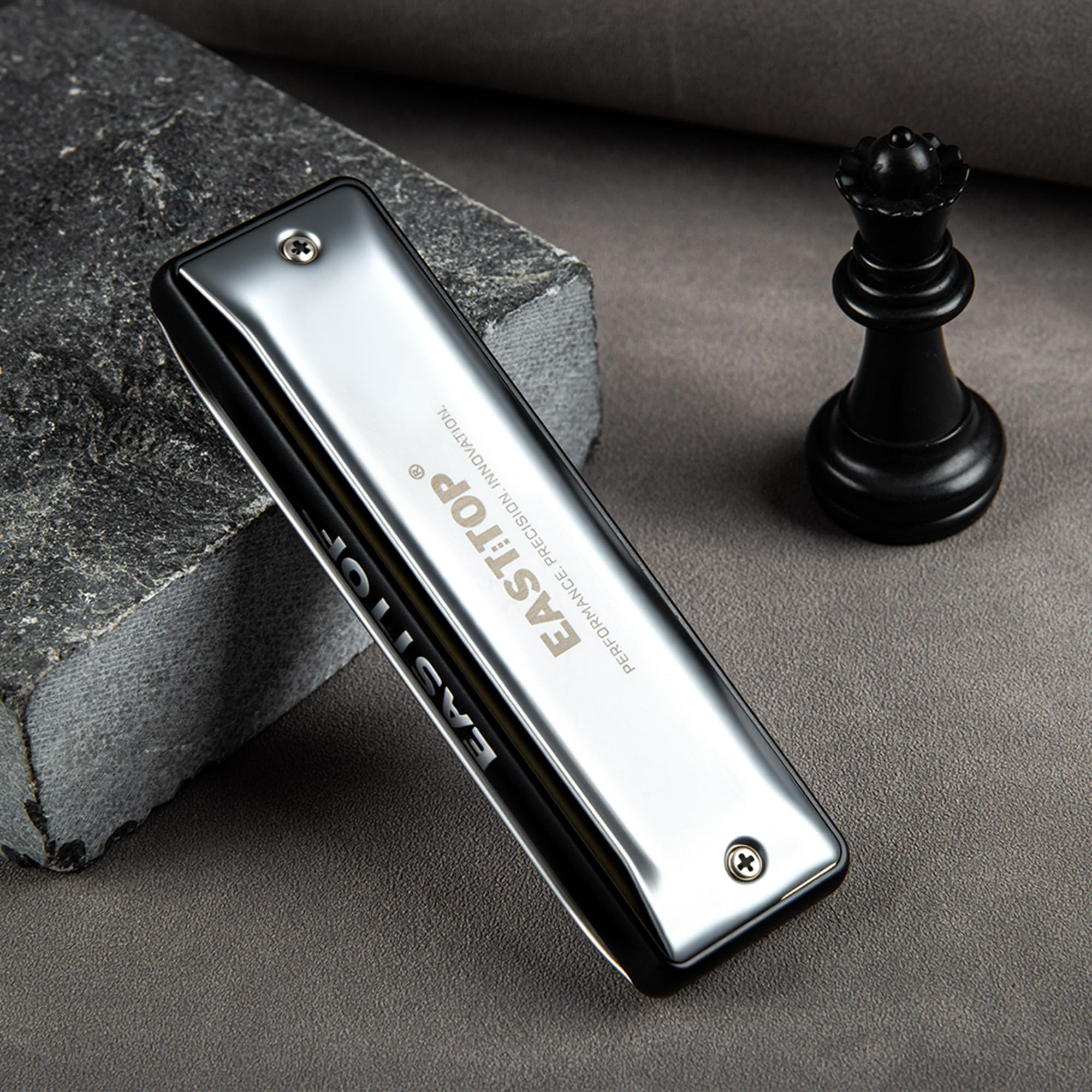 East top MAXWELL ST Blues Harmonica C, Professional Overblow and Bending 10 Holes MS030 Mouth Organ For All Levels Adults, Professional Players and Students MS030-C - Image 3