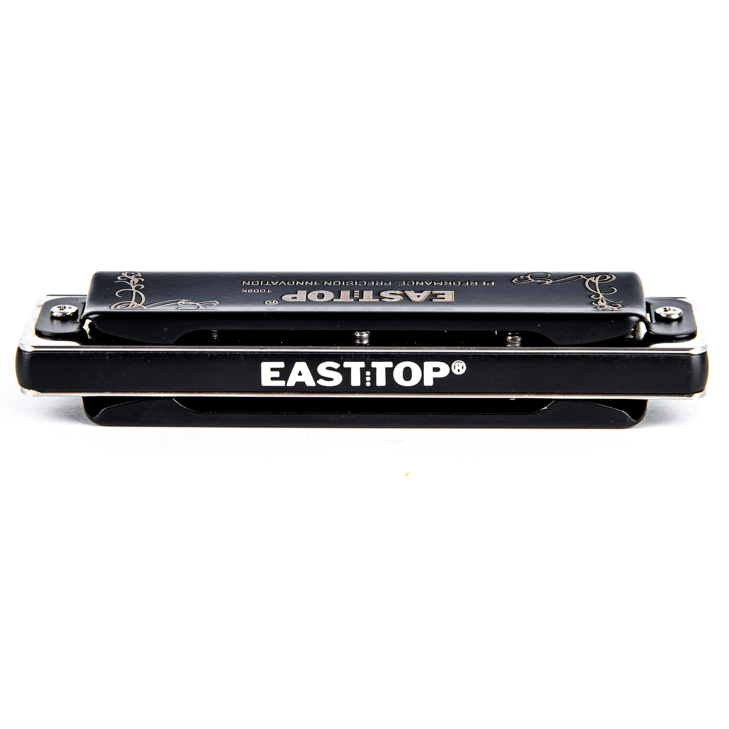 EAST TOP T008K 2.0 Update Harmonica Key of C, 10 Holes Diatonic Mouth Organ with Zipper Case, Standard Deluxe Harmonica For All Levels, Professionals, Beginners and Students, as a Gift BLACK-C - Image 3