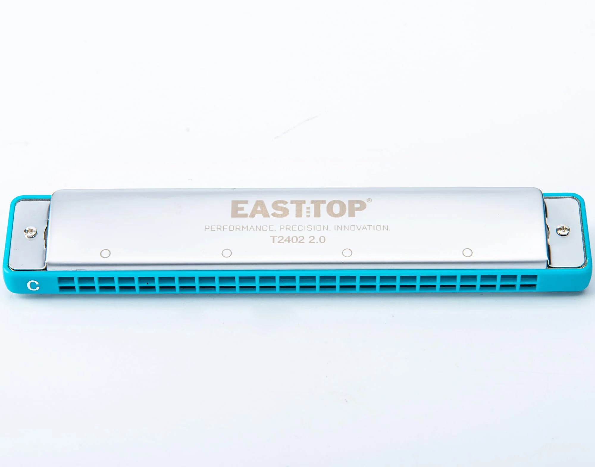 EAST TOP Tremolo Harmonica Key of C, 24 Holes Professional Tremolo Mouth Organ T2402 2.0 Harmonica For Adults, Professionals and Students(Blue ABS) blue-C - Image 2