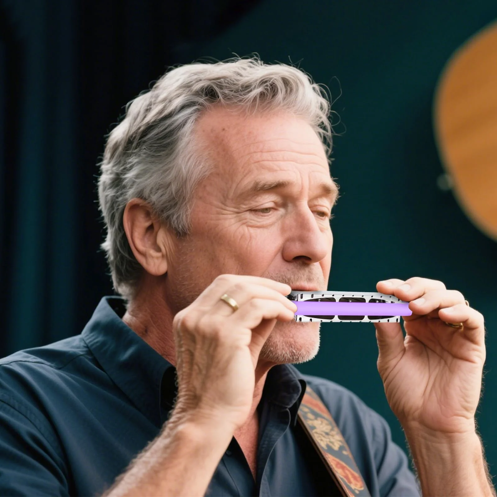 EASTROCK 10 Holes Blues Harmonica Key of C Mouth Organ with Case has Explosive Power For Adults Professionals Beginners CB05 Purple - Image 6
