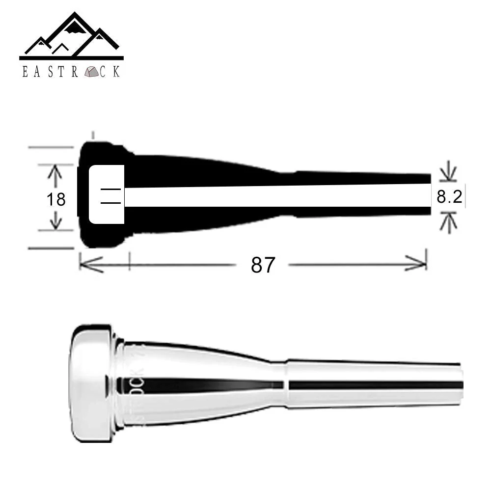 EASTROCK 3/5/7C Trumpet Mouthpiece Performance Type 7c Heavy Silver Vacuum Package Trumpet Instrument Accessories - Image 2