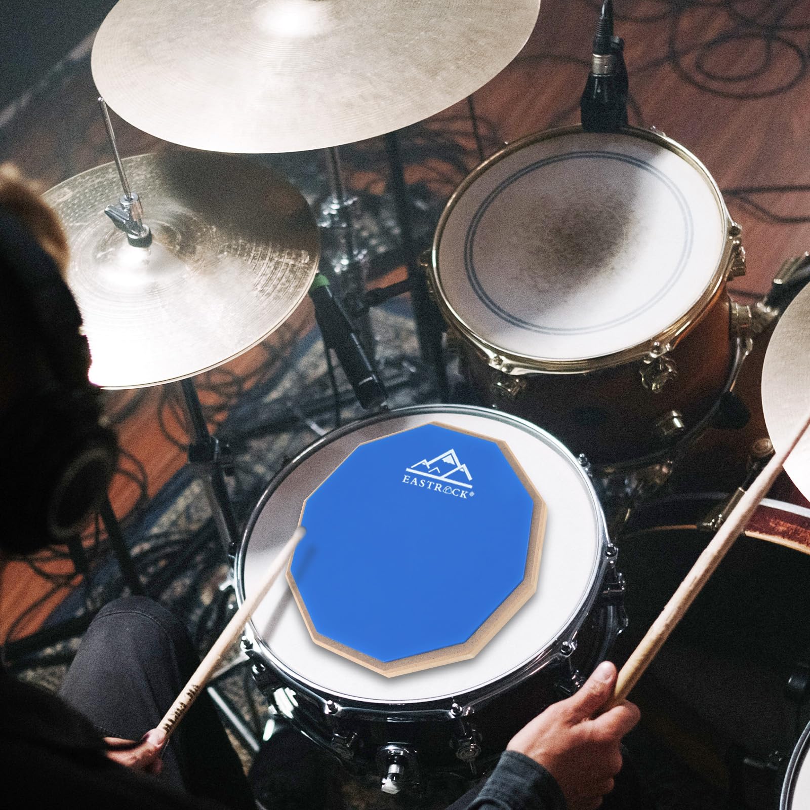 EASTROCK 8 Inches Practice Drum Pad, Double Sided Drum Pad, Silicone Dumb Drum for Beginners,Blue blue 8 inches - Image 6