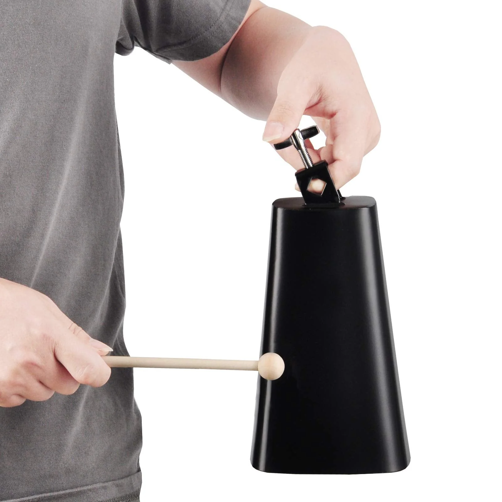 Eastrock 9 inch Metal Steel Cow Bells Noise Makers Hand Percussion Cowbell with Stick for Drum Set 9'' - Image 7