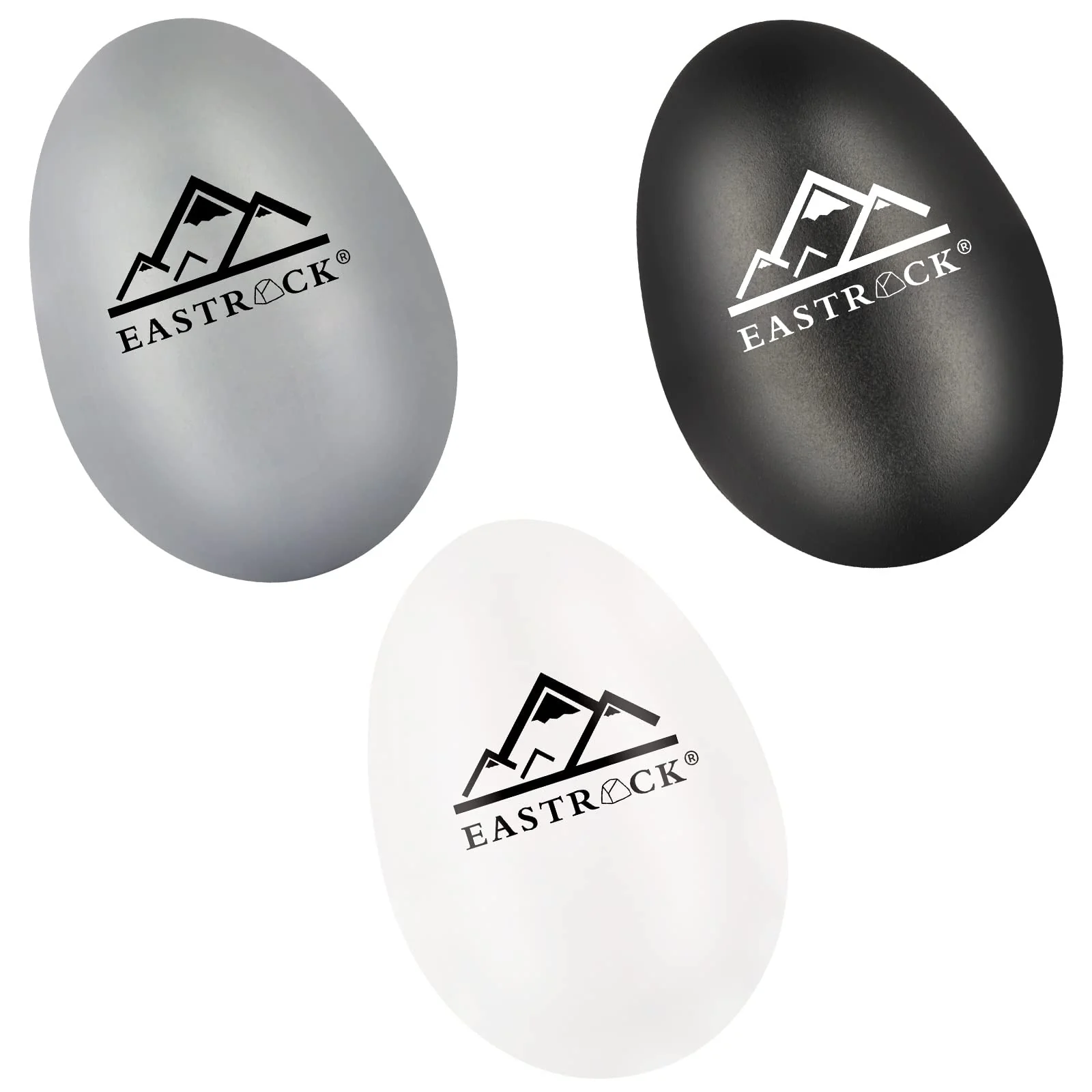 EastRock Egg Shakers Set 6 PCS Hand Percussion Shakers Musical Maracas Percussion Instruments black,white,gray - Image 5