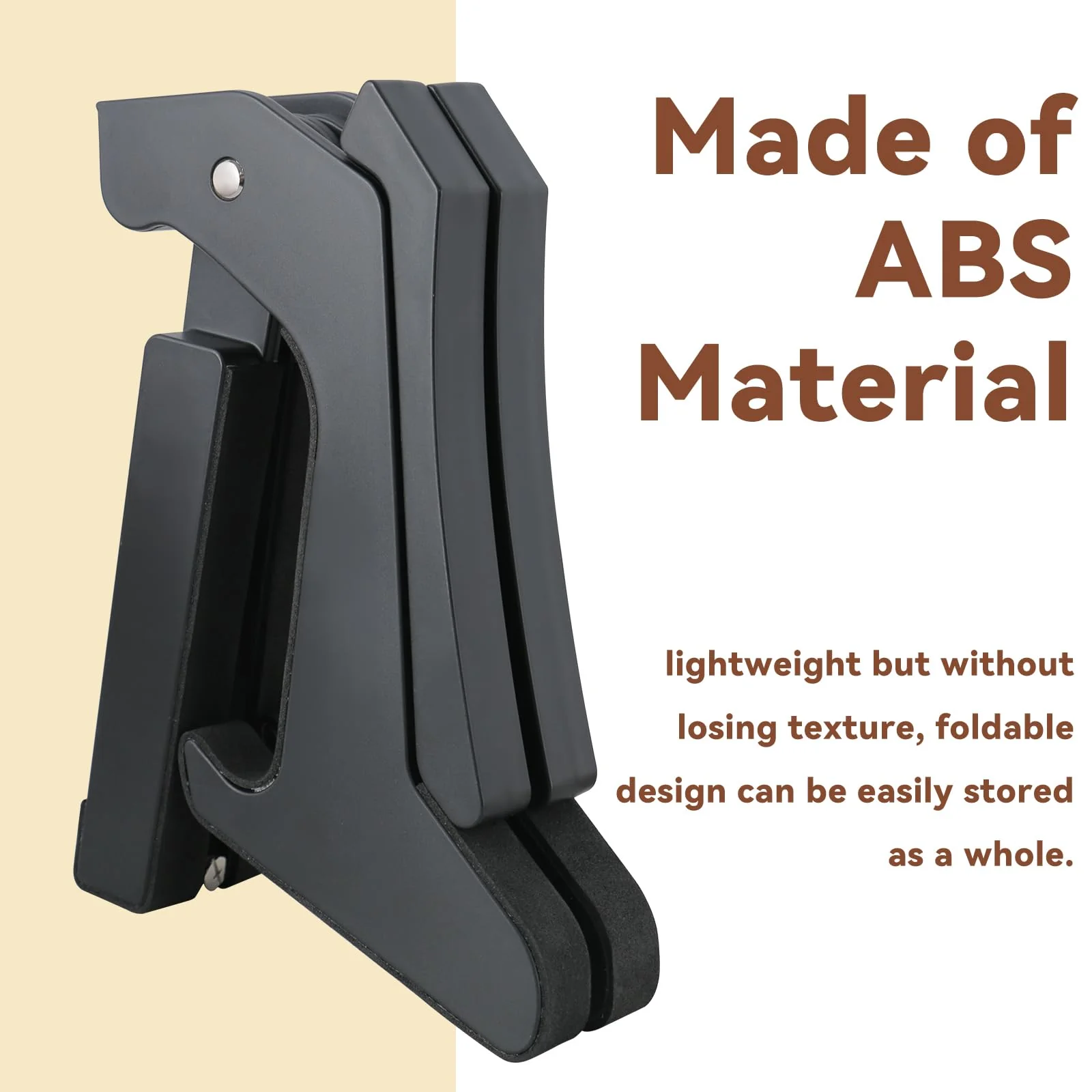 EASTROCK Folding Ukulele Stand ABS Stand for Mandolins/Violins Adjustable Portable Instrument Stand for Ukulele Accessories Mini Guitar Stand for Small Musical Instruments Concert Soprano/Tenor Ukulele/Banjo - Image 4