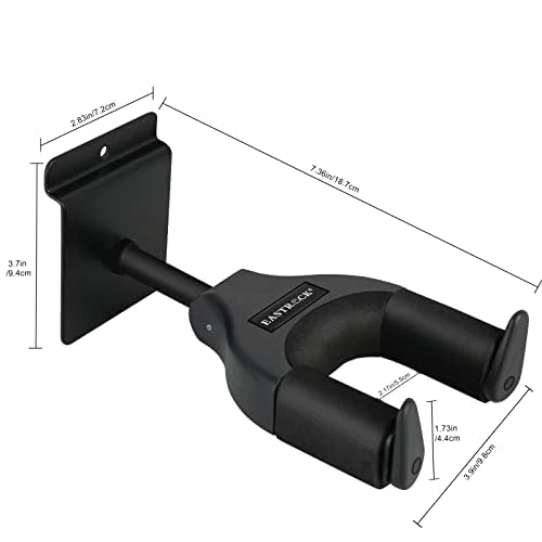 EASTROCK Guitar Wall Mount Hanger Auto Lock,Guitar Hanger Wall Hook Holder Stand for Acoustic, Electric, Classical, Bass Guitar Stand，Guitar Accessories (darkD) darkD - Image 2