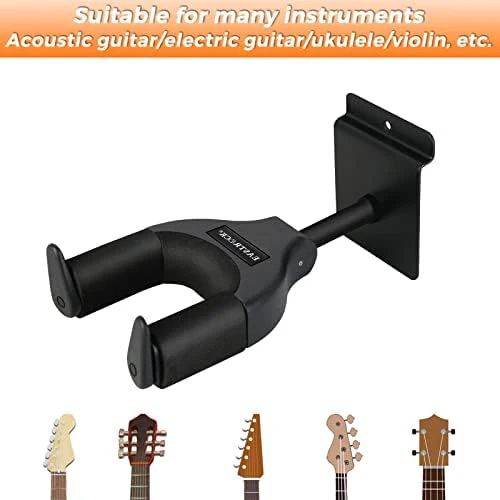 EASTROCK Guitar Wall Mount Hanger Auto Lock,Guitar Hanger Wall Hook Holder Stand for Acoustic, Electric, Classical, Bass Guitar Stand，Guitar Accessories (darkD) darkD - Image 3