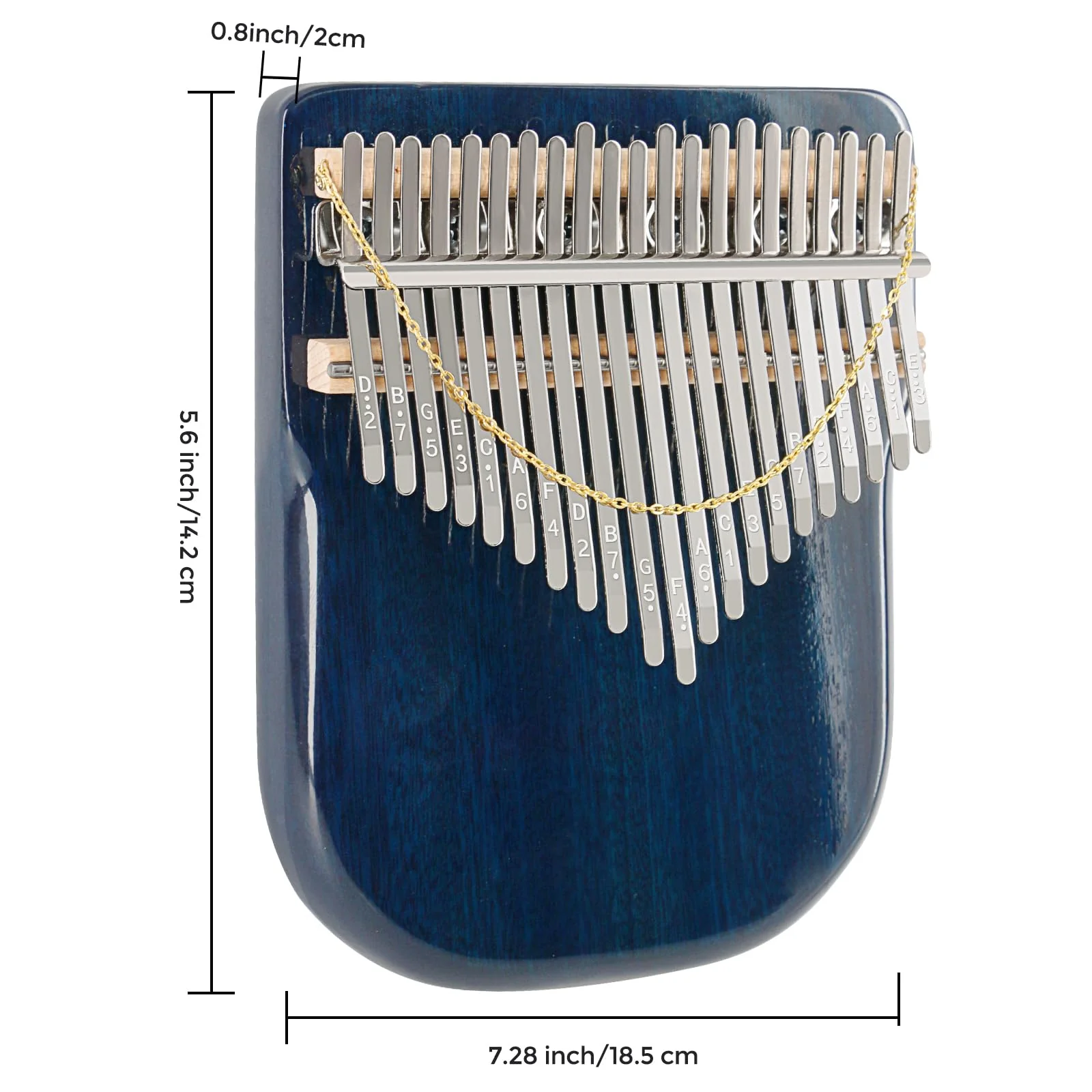 EASTROCK Karimba Thumb Piano 21 key Sapele solid wood Flat-board Portable Mbira Finger Piano with Study Instruction and Tune Hammer Wood Kalimba Gift for Adults Beginners Professiona - Image 3