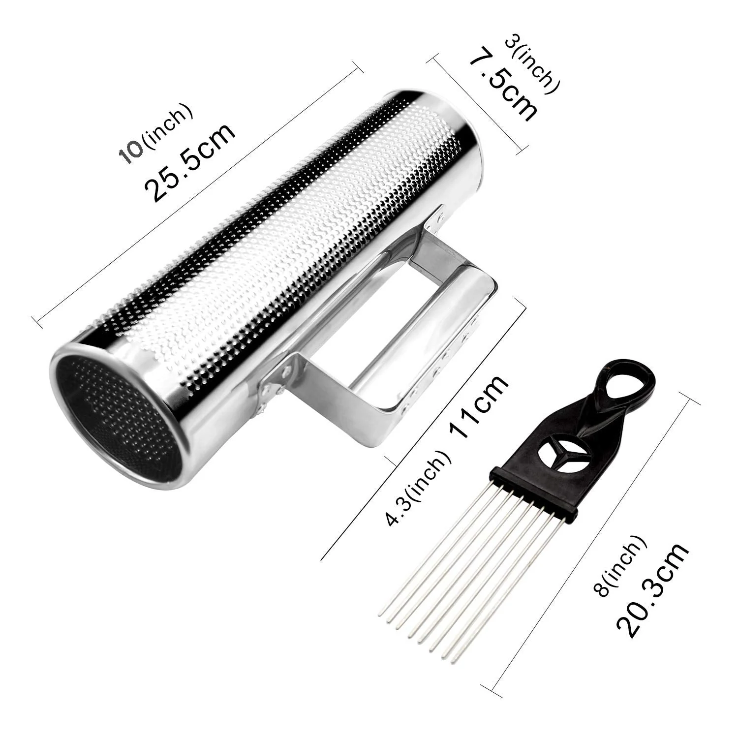 EastRock Stainless Steel Guiro 10" 3" Percussion Instrument Musical Training Tool with Scraper,Professional Band Accompaniment Sand Hammer Guiro Shaker Instrument 3"*10" - Image 4