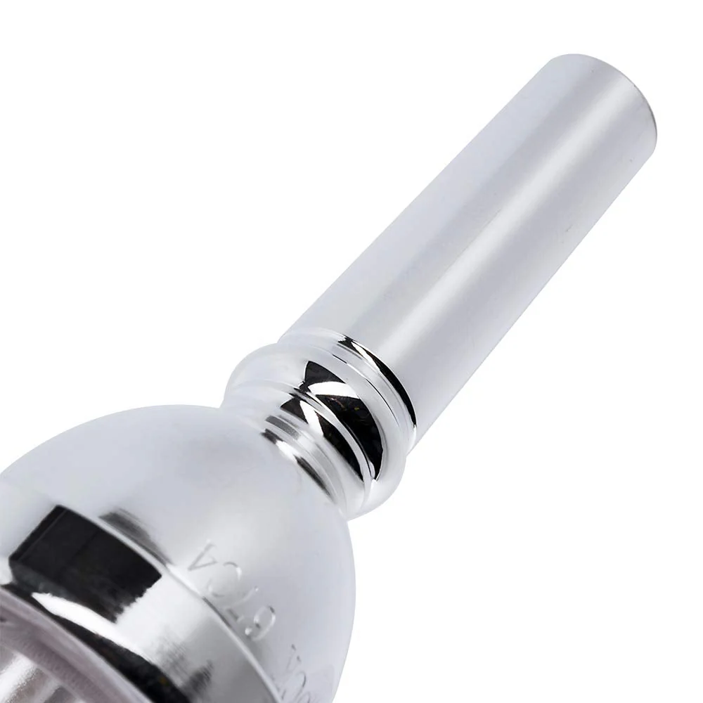 EastRock Standard Tuba Mouthpiece, Silver Plated Tuba Mouthpiece Size U, Tuba Player Replacement Tuba Parts Vacuum Packed JDTB-Standard - Image 2