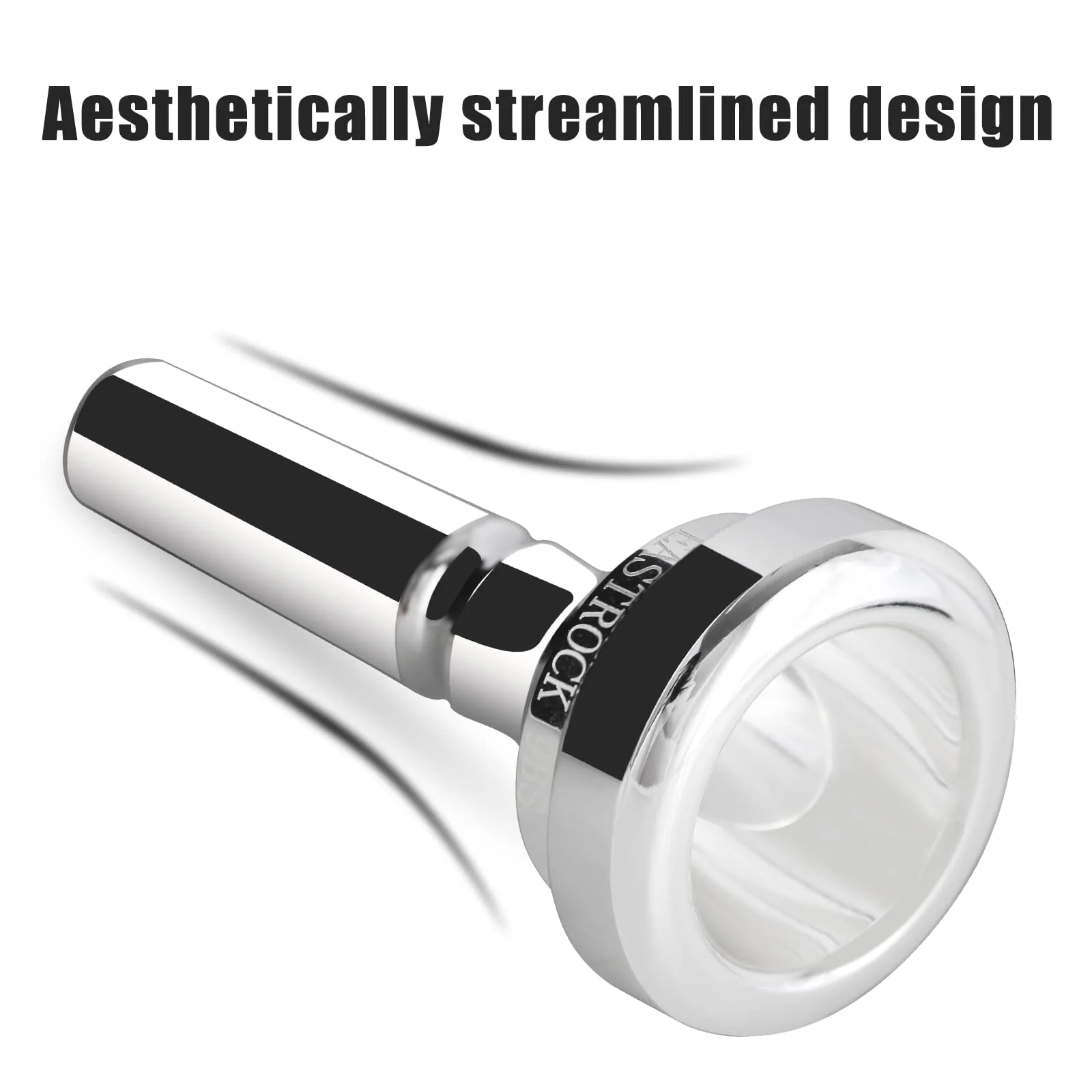 EASTROCK Trombone Mouthpiece,Silver Plated Trombone Mouthpiece Small Shank 9BS, Trombone Instrument Accessories Vacuum Packed JDTM-9BS - Image 3