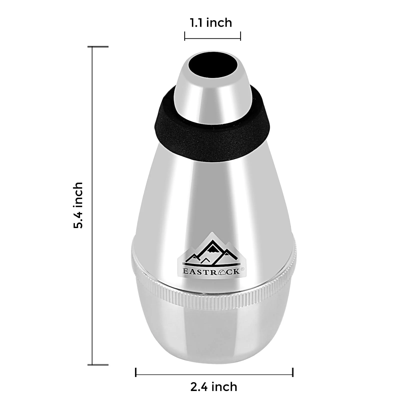 EASTROCK Trumpet Mute ABS Light Weight Mute Trumpet Acessories(SILVER) SILVER - Image 2
