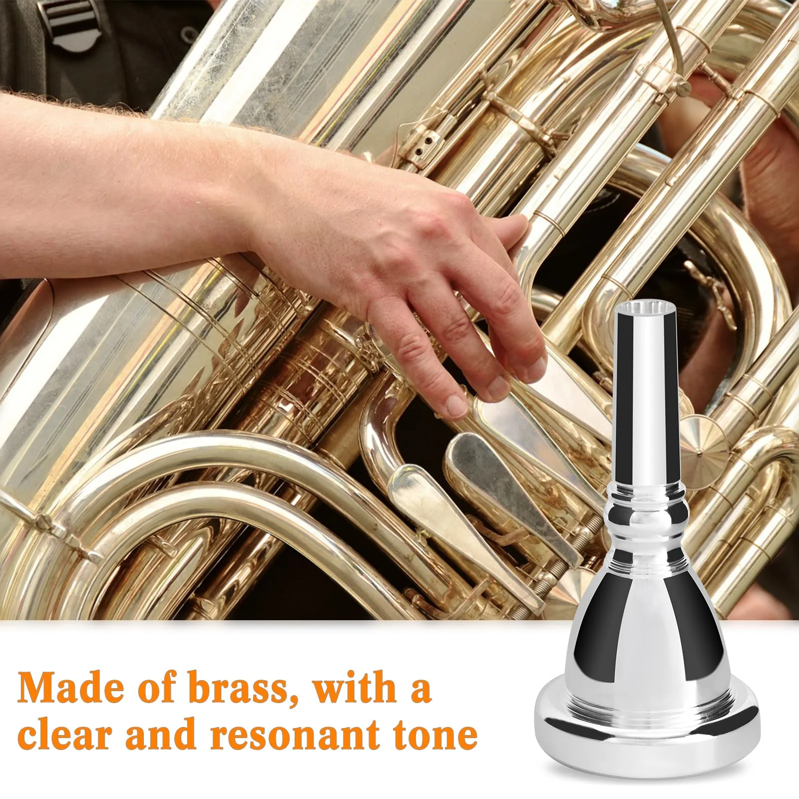Eastrock Tuba Mouthpiece,Music Mouthpiece,Tuba Player Replacement Tuba Parts，Tuba Mouthpiece Accessories - Image 5