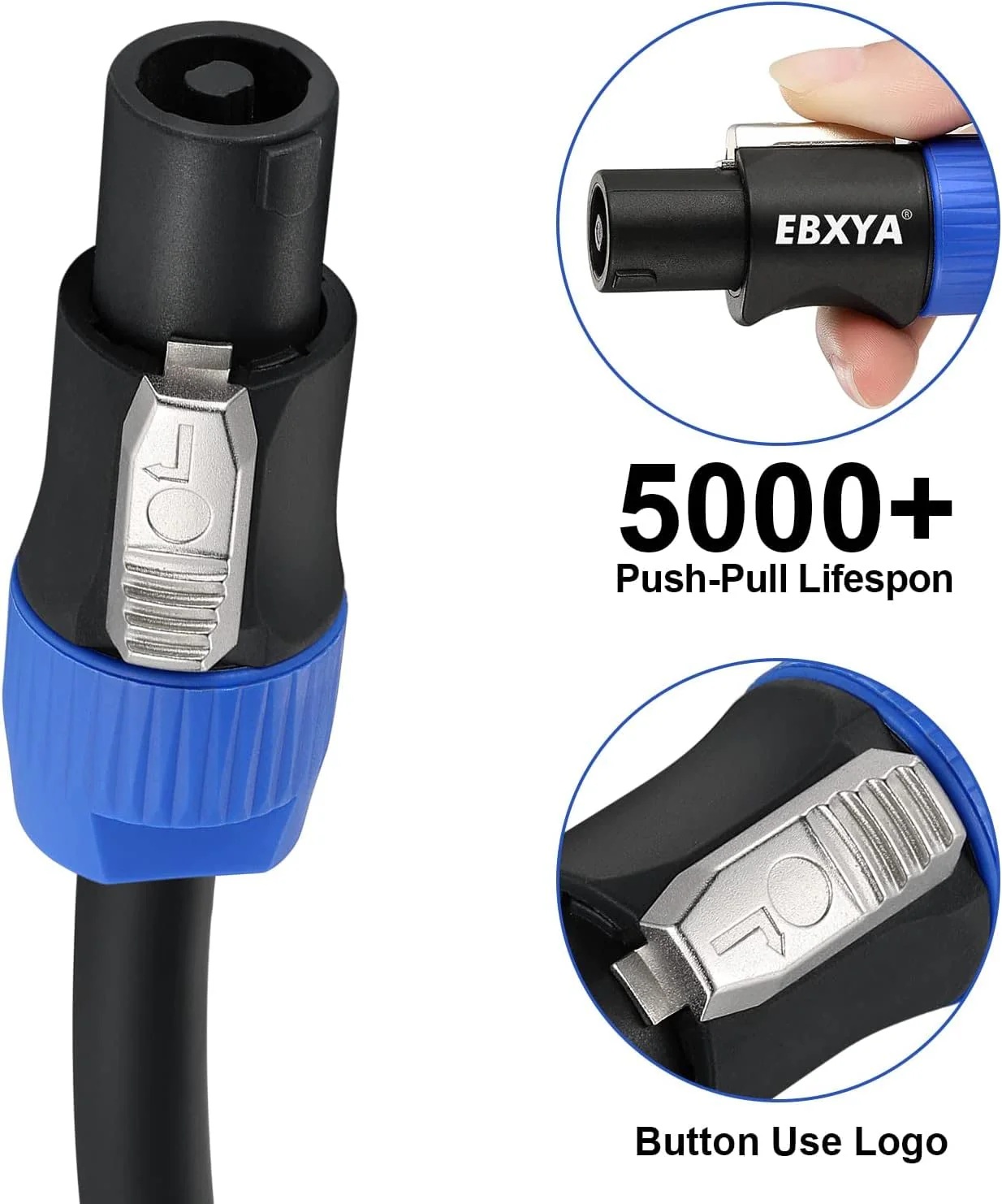 EBXYA 3 Feet Speakon Speaker Cable 12 Gauge(AWG) - Premium Speakon to Speakon Audio Cable Cord with NL4FX (NL4FC) Connector - 4 Conductor 3 Feet /1 Meter - Image 3