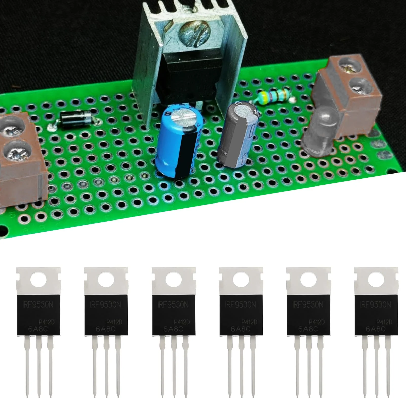 ECSiNG 20pcs TO220AB IRF9530N Transistor 100V 12A 88W for Analog and Digital Circuits - Image 4