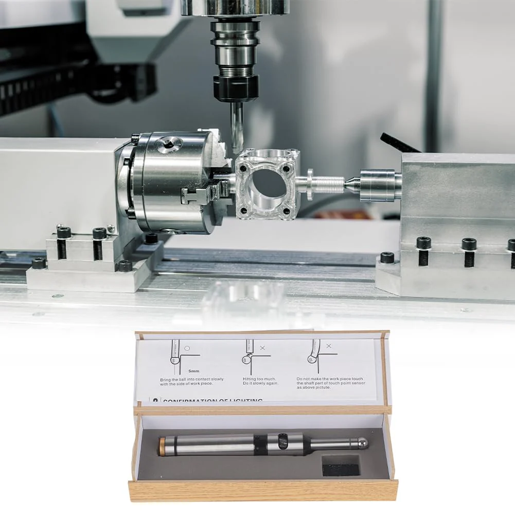 Edge Button, Single-sided Electronic Optical Locating LED Beep Touch Point Sensor Milling Photoelectric Edge Search Tool CNC Lathes Precision Edge Finder Stainless Milling Lathe - Image 3