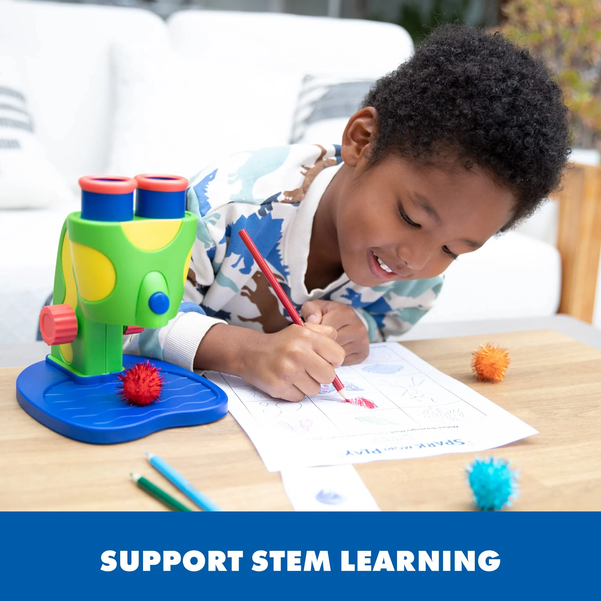 Educational Insights GeoSafari My First Microscope - STEM Toys for Kids, Toddler Learning Toys, Kids Microscope with Prepared Slides, Science Set for Boys and Girls Ages 3+ Blue - Image 6