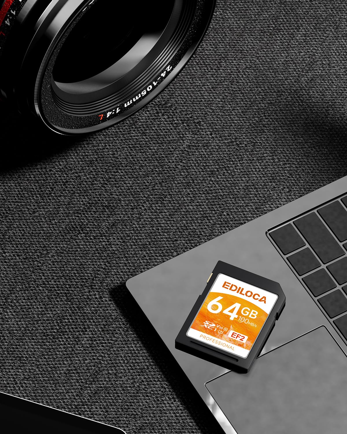 EF2_64GB UHS-I SD Card UHS-I Memory Card Fast Storage, Read Speed 100MB/s, Write Speed 50MB/s, C10, U3, V30, Full-HD & 4K Video, SD Card, Must-Have for Professional Photographers 64GB EF2 -100MB/s - Image 7