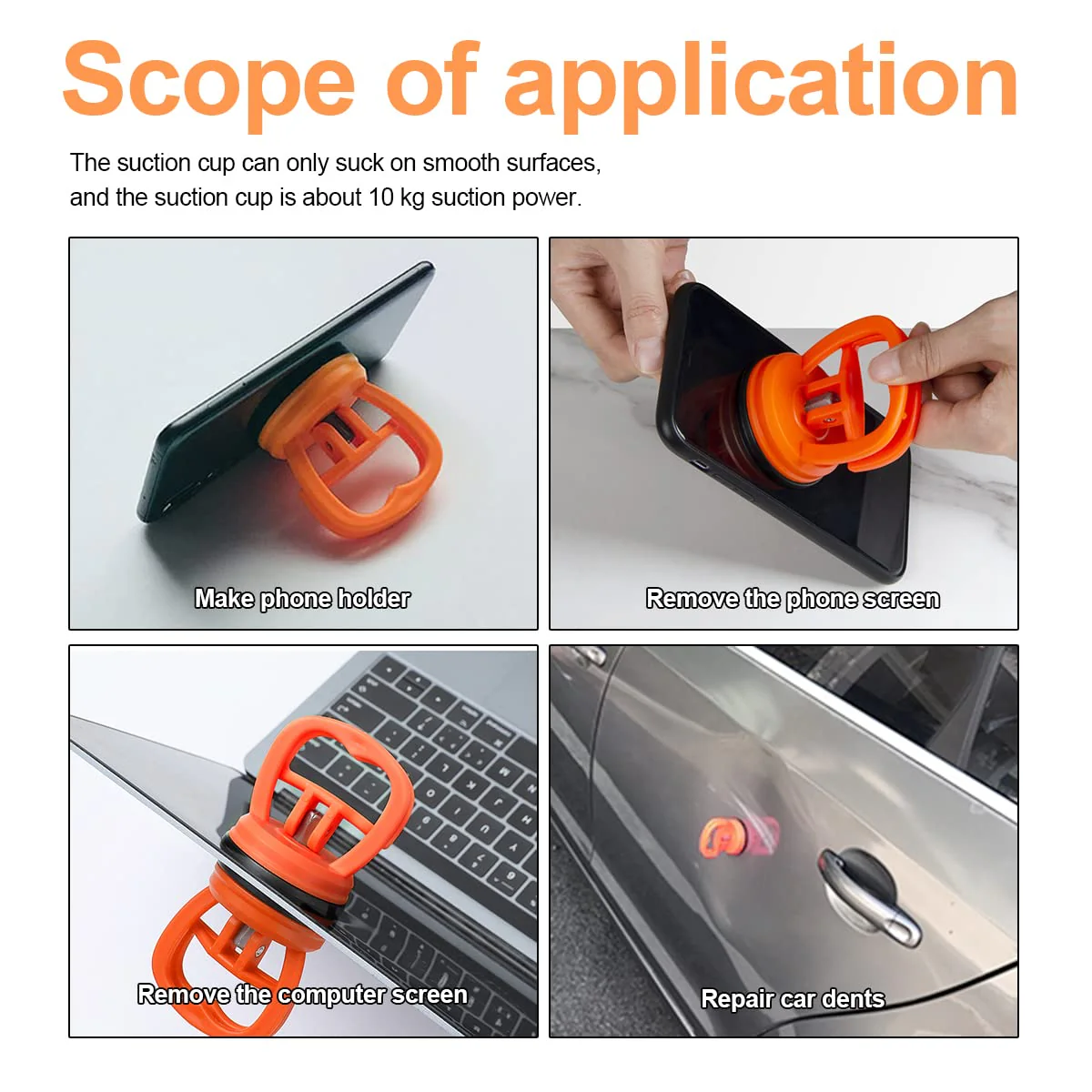 EFAITHFIX Heavy Duty Suction Cups 2 Pcs Screen Suction Cup LCD Screen Opener Computer Screen Replacement Opening Sucker Compatible for iPad, iMac, MacBook, Tablet, Laptop, iPhone, Samsung, Huawei Etc. - Image 4