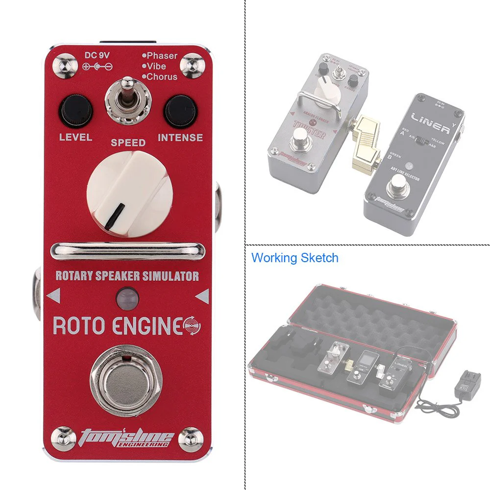 Effect Pedal are-3 Roto Engine Rotary Speaker Simulator Mini Single Electric Guitar Effect Pedal with True Bypass - Image 3