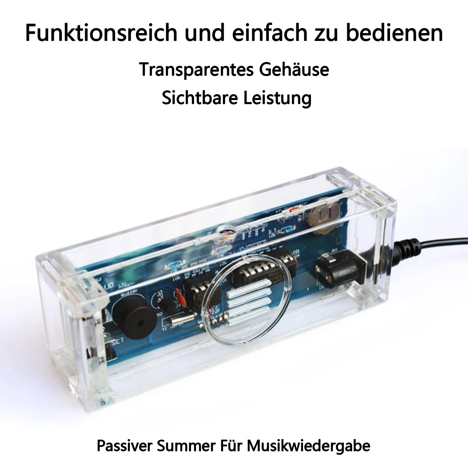 EIELE Electronic Clock Soldering Set Multicoloured Display with Free Adjustment Practical Learning Program for Soldering Enthusiasts (Soldering Required) - Image 3