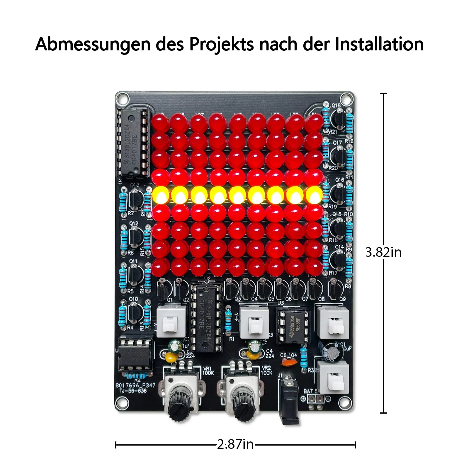 EIELE Multi-directional Adjustable Chasing Light Soldering Kit LED Light Soldering Kit Soldering Learning Electronic Kit for Adults - Image 5