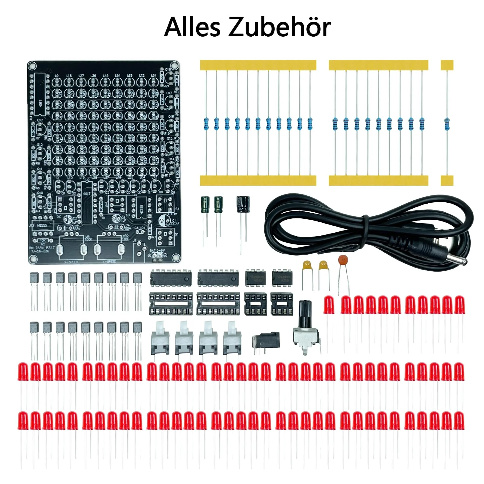 EIELE Multi-directional Adjustable Chasing Light Soldering Kit LED Light Soldering Kit Soldering Learning Electronic Kit for Adults - Image 7