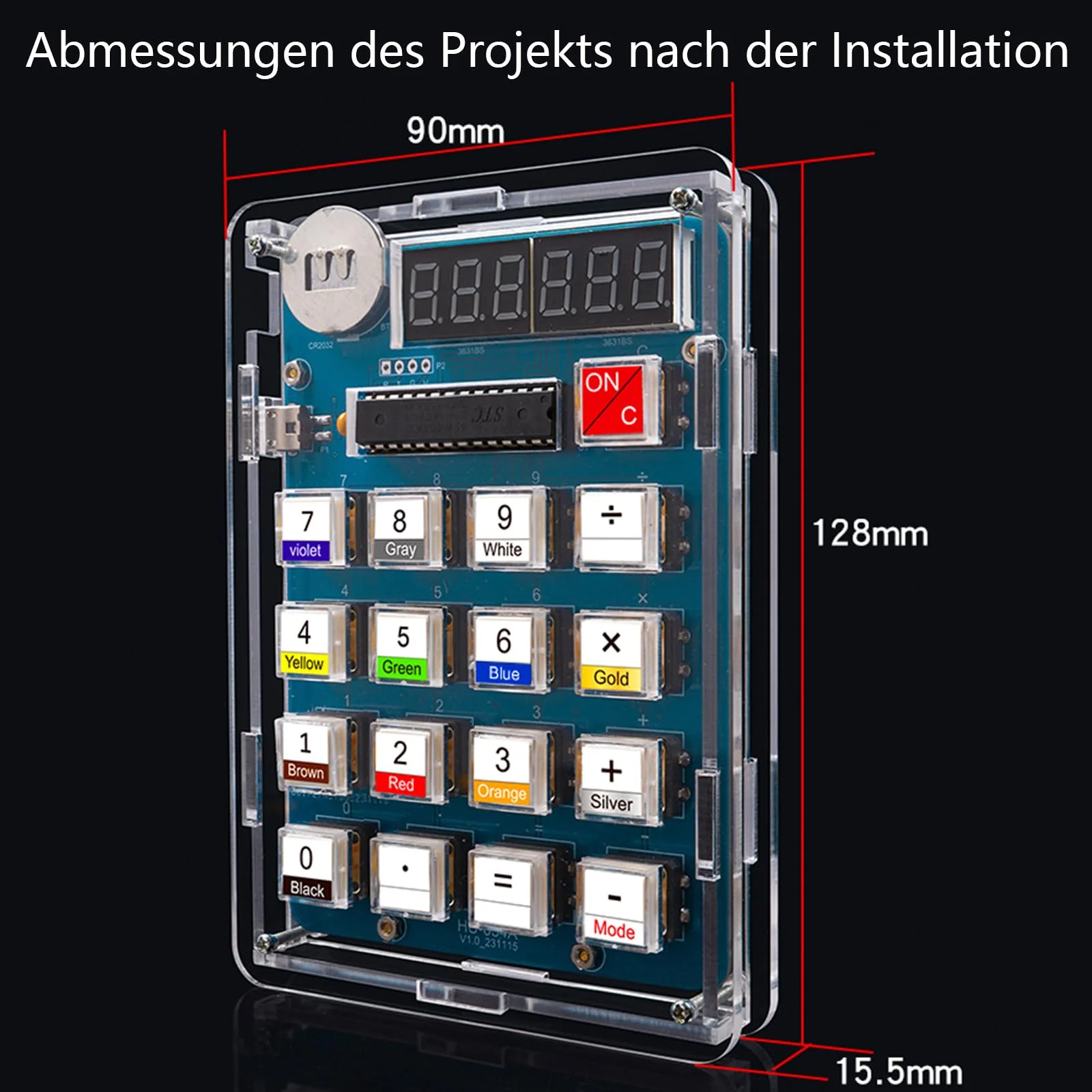 EIELE Resistance Calculation Soldering Exercise Set Projects for Soldering Practice Transparent Housing (Soldering Required) - Image 4