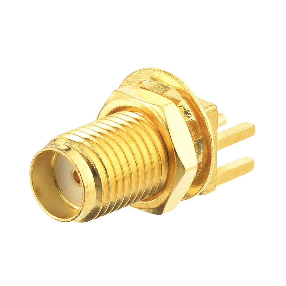 Eightwood SMA Plug SMA Female Straight Bulkhead Solder .062 Inch End Launch for Wireless WLAN WiFi Antenna 10 Pieces Multi-Way Solder PCB - Image 2