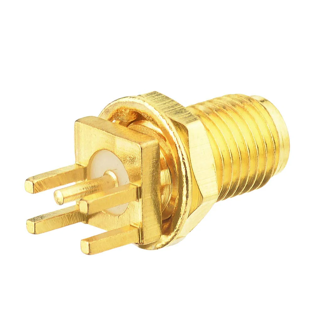 Eightwood SMA Plug SMA Female Straight Bulkhead Solder .062 Inch End Launch for Wireless WLAN WiFi Antenna 10 Pieces Multi-Way Solder PCB - Image 3