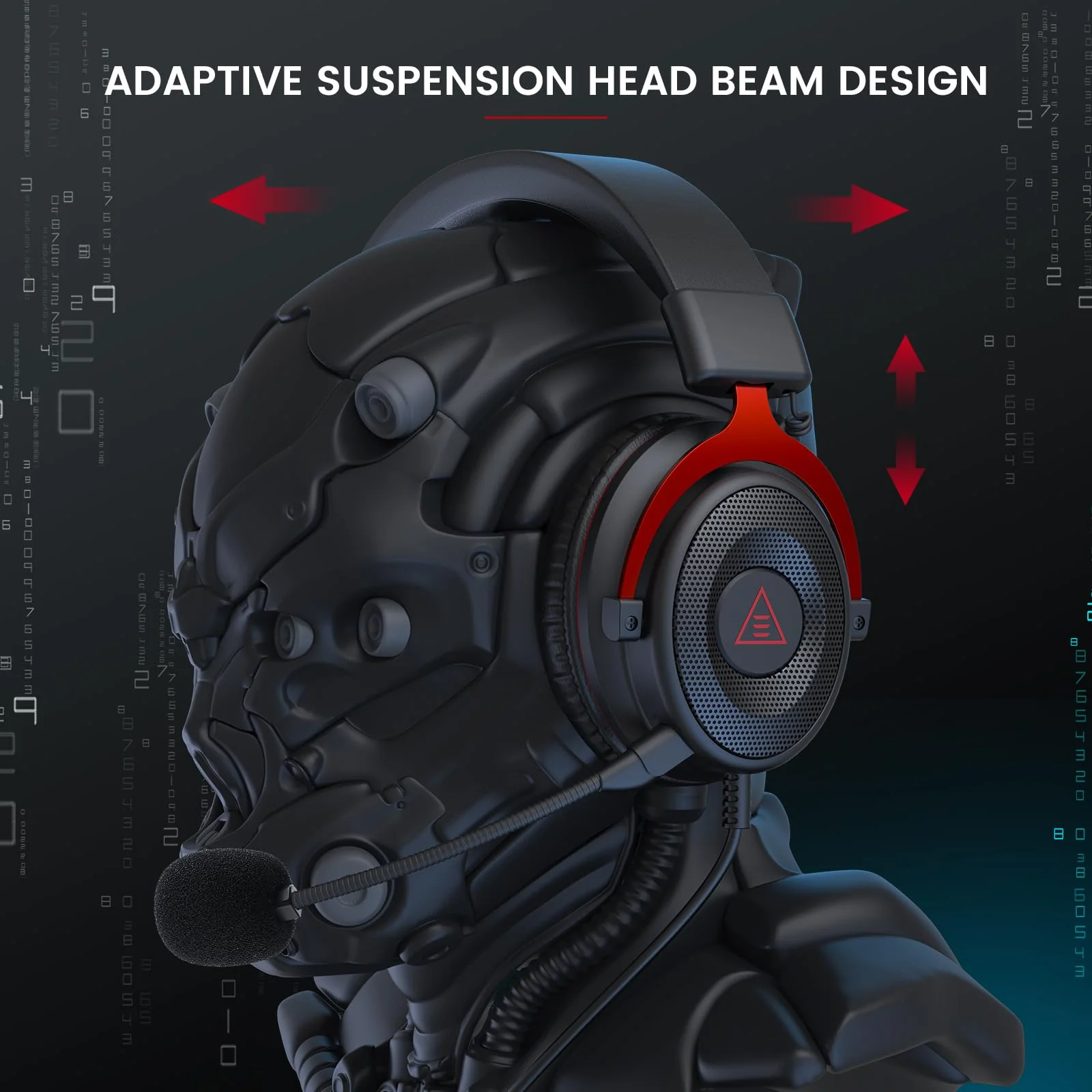 EKSA E900 Gaming Headset with Microphone - PC Headset with Detachable Noise Canceling Mic, 3D Surround Sound, Wired Headphone for PS4, PS5, Xbox, Computer, Laptop, Switch, Handheld (3.5MM Jack) Red - Image 5