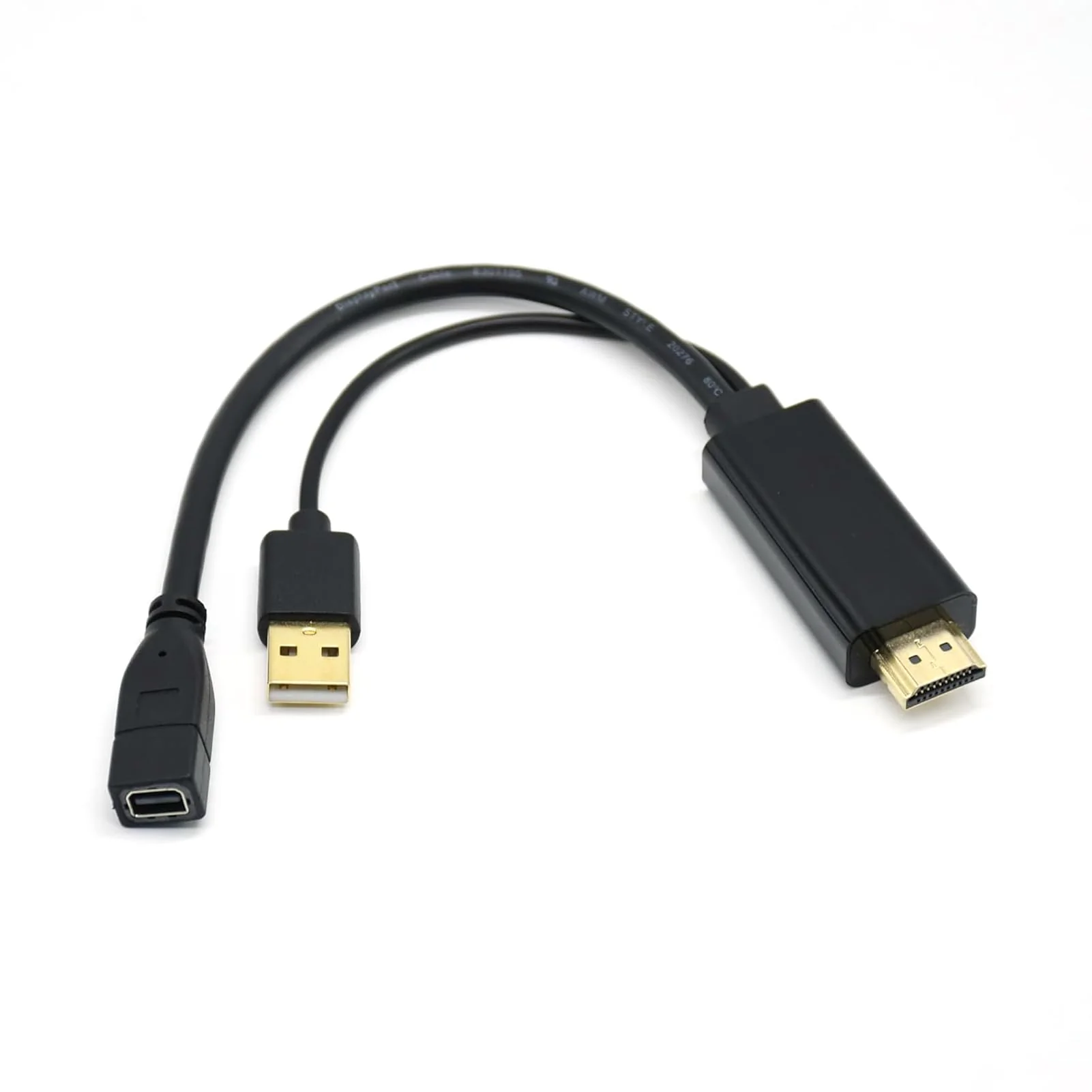 Elecbee HDMI to Mini for Display Port Converter Adapter Cable 4K HDMI Male for Mini Port Female Video Cable with USB Charging - Image 9
