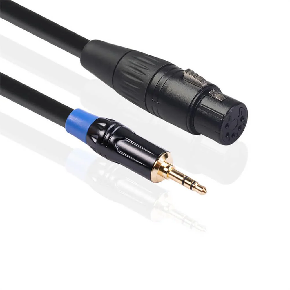Elecbee XLR Female 5 Pin to Stereo Jack Audio 3.5Mm Male Balanced Audio Converter Adapter Cable 0.3M, Compatible with Microphones Mixers Amplifiers and Speakers - Image 2