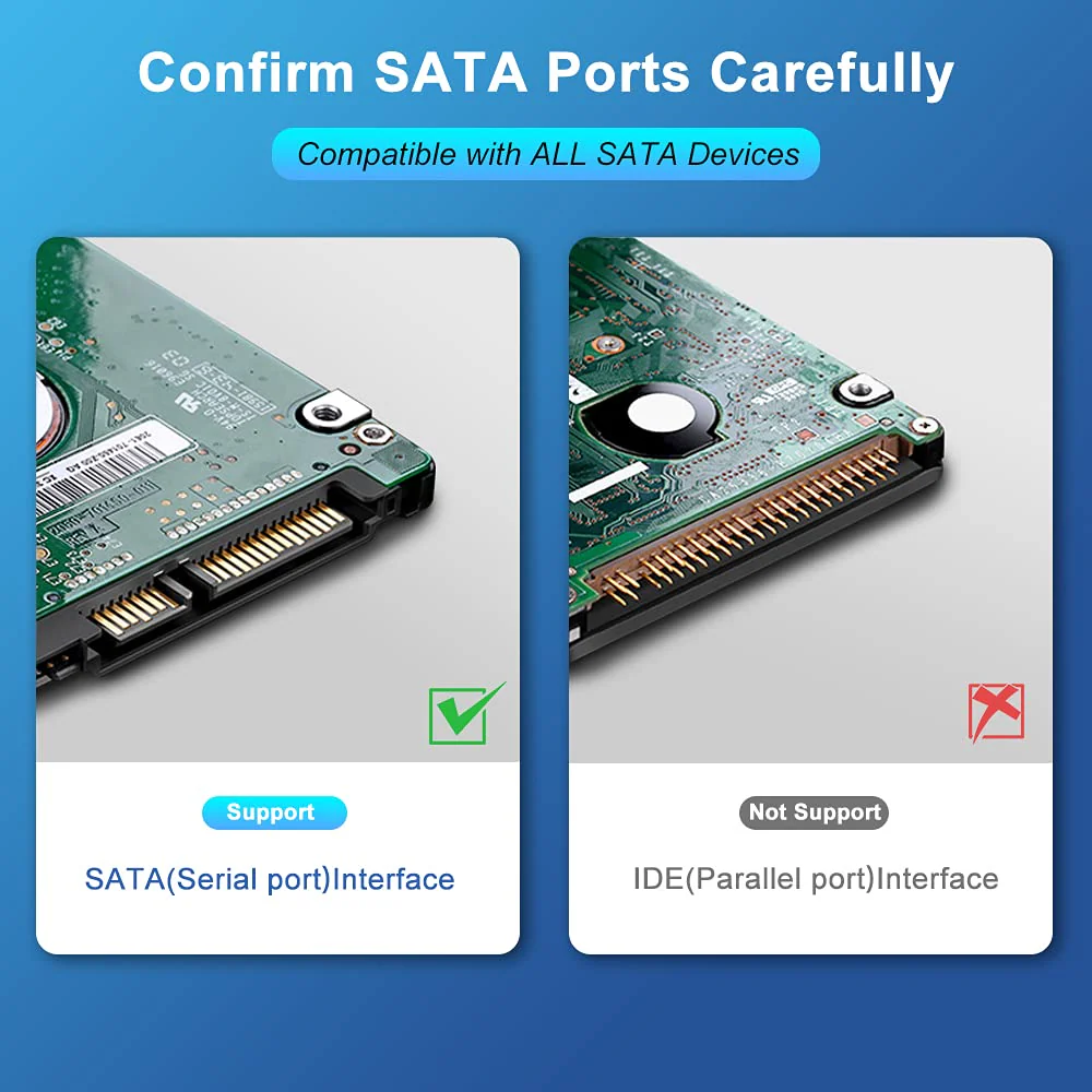 ELECTOP SATA III Cable, 6Gbps Straight HDD SDD Data Cable, SATA 3.0 Nylon Braided Cable with Locking Latch for SATA HDD, SSD, CD Driver, CD Writer(20 Inch, Black,5 Pack) - Image 3