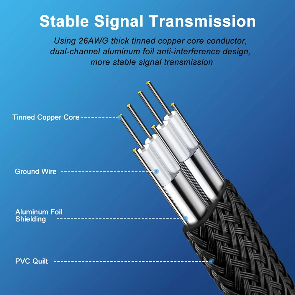 ELECTOP SATA III Cable, 6Gbps Straight HDD SDD Data Cable, SATA 3.0 Nylon Braided Cable with Locking Latch for SATA HDD, SSD, CD Driver, CD Writer(20 Inch, Black,5 Pack) - Image 5