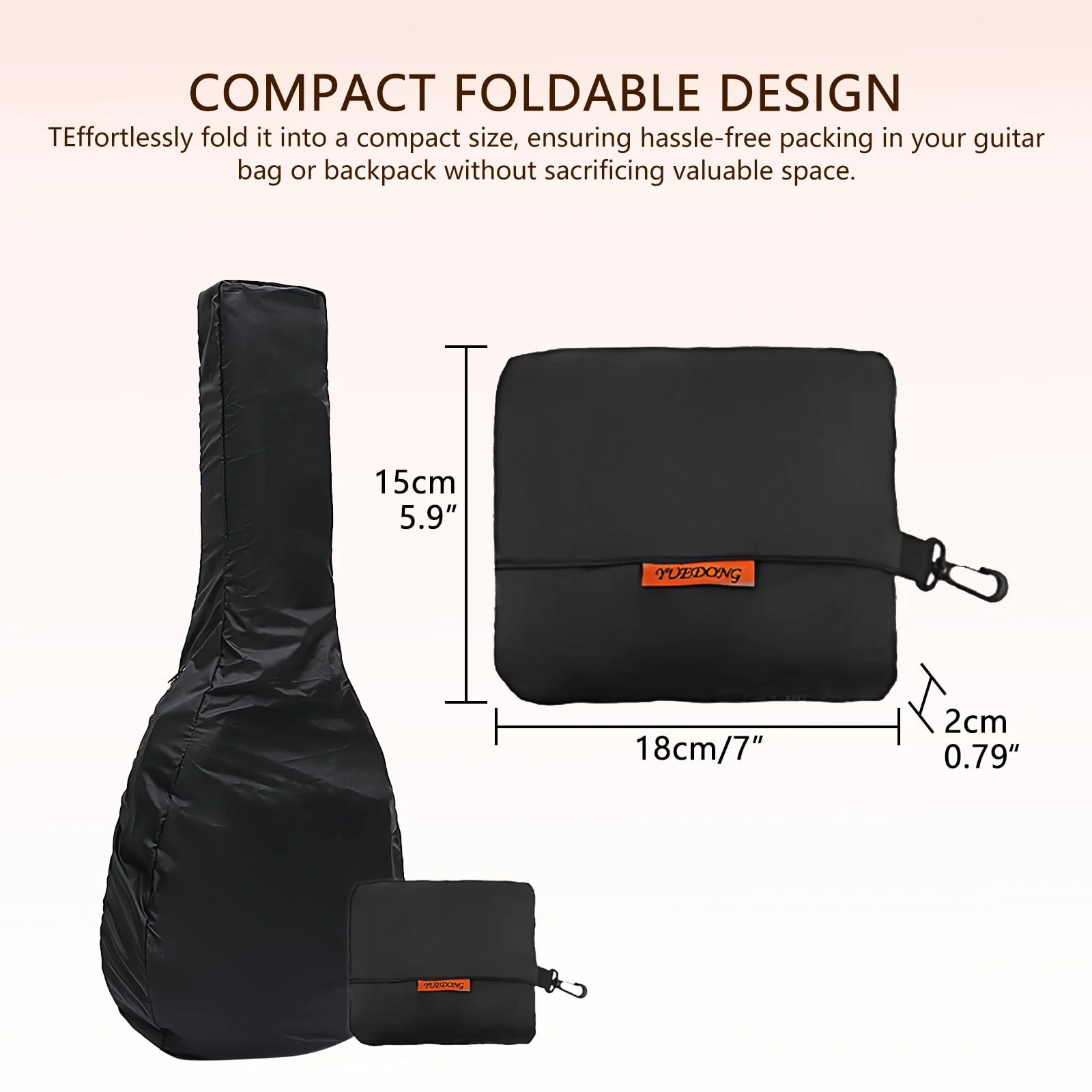 Electric Bass Bag Rain Cover - Waterproof Protection, Lightweight Foldable Design, Black Electric Bass - Image 5