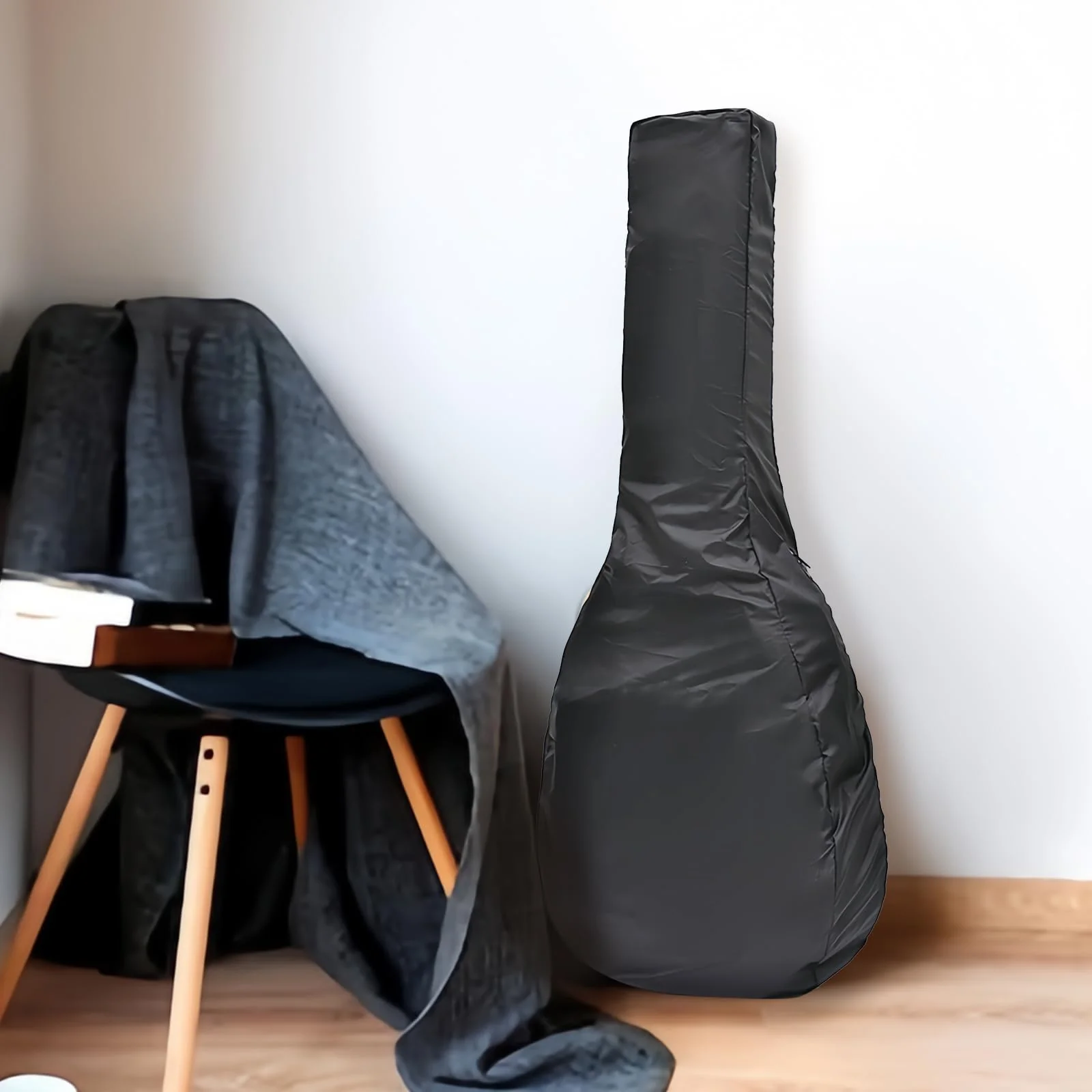 Electric Bass Bag Rain Cover - Waterproof Protection, Lightweight Foldable Design, Black Electric Bass - Image 6