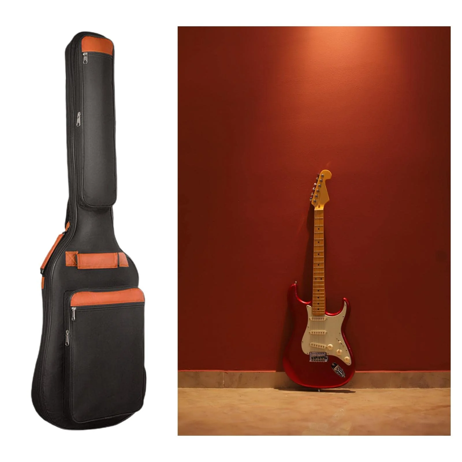 Electric Bass Guitar Backpack with Adjustable Strap, Large Pockets, Waterproof, Durable Gig Bag for Outdoor - Image 5