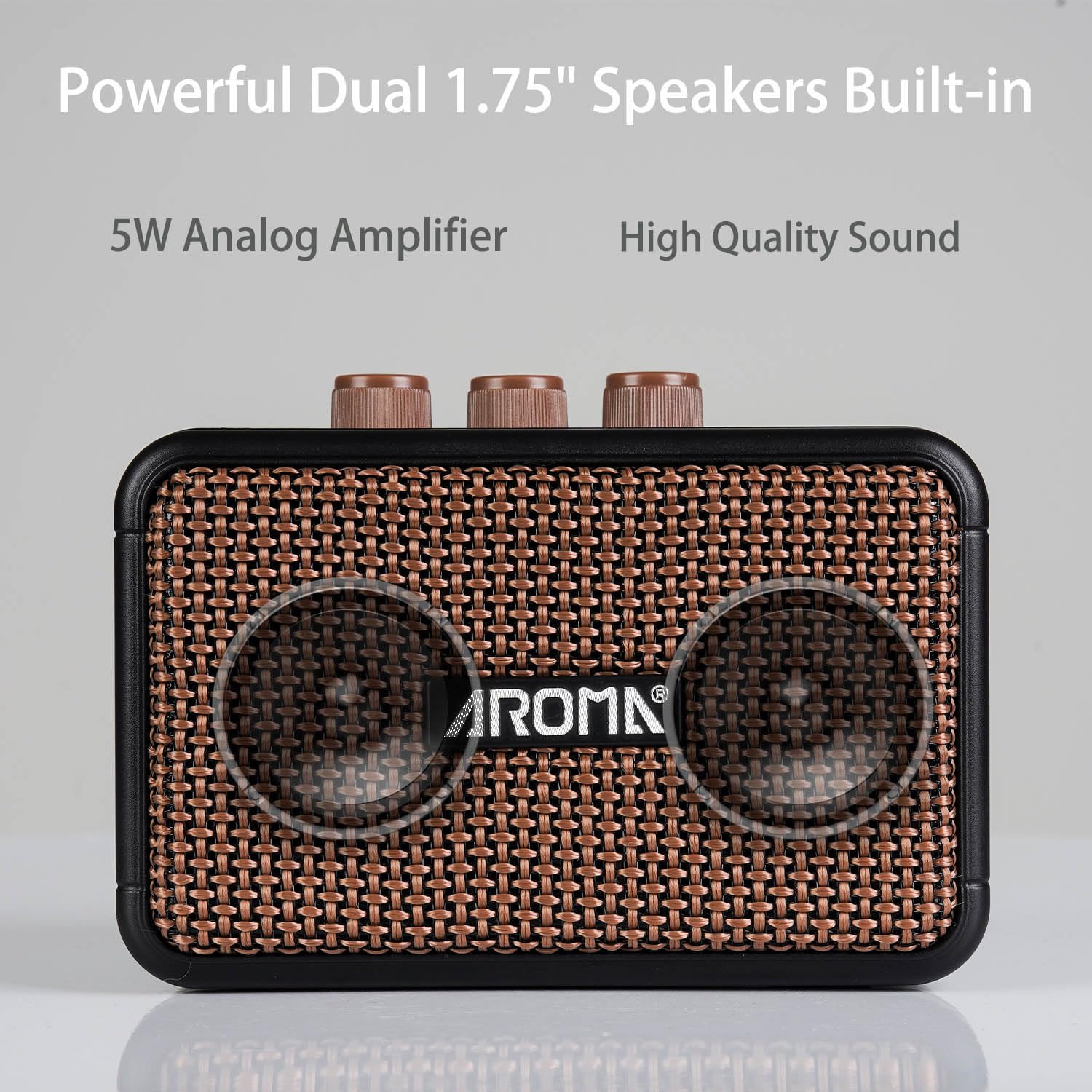 Electric Guitar Amp 5W Portable Rechargeable Battery Powered Practice Guitar Combo Amplifier Speaker with Headphone Aux Jack - Image 2