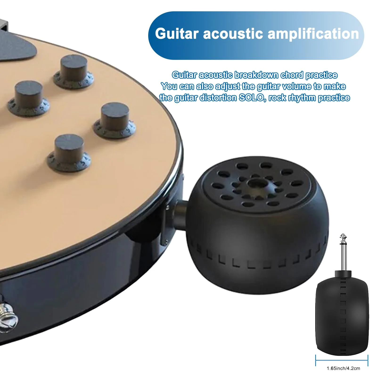 Electric Guitar Amp, Bluetooth 5W Mini Electric Guitar Amplifier, Clean &Overdrive Effects with 6.35mm Input Small Music Box for Electric Guitar Supports Volume Adjustment - Image 7