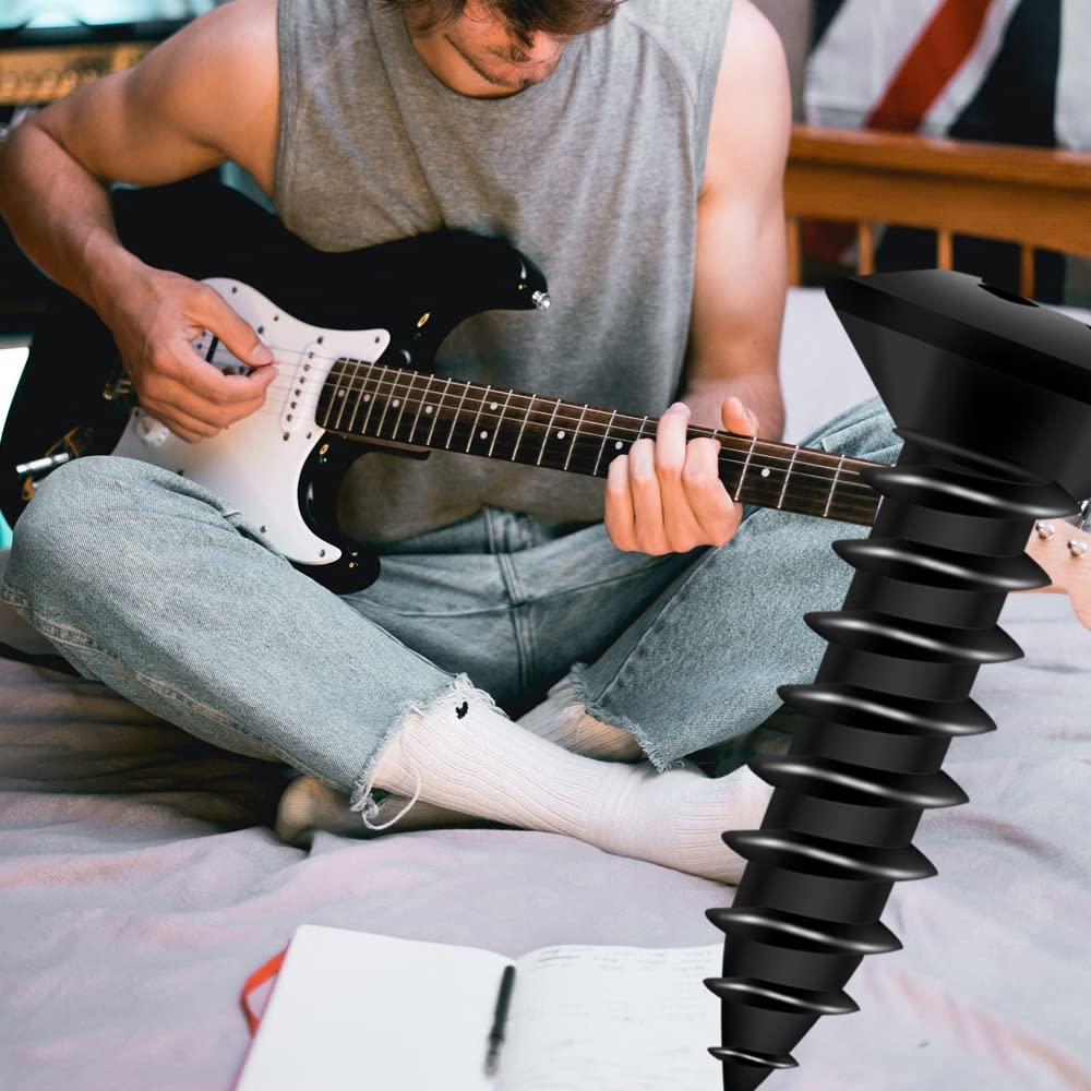 Electric Guitar Bass Pickguard Screws 3mm Pick Guards Scratch Plate Mounting Screws for Fender Strat ST Tele TL Stratocaster Telecaster Gibson LP Les Paul SG (Black) Black - Image 6