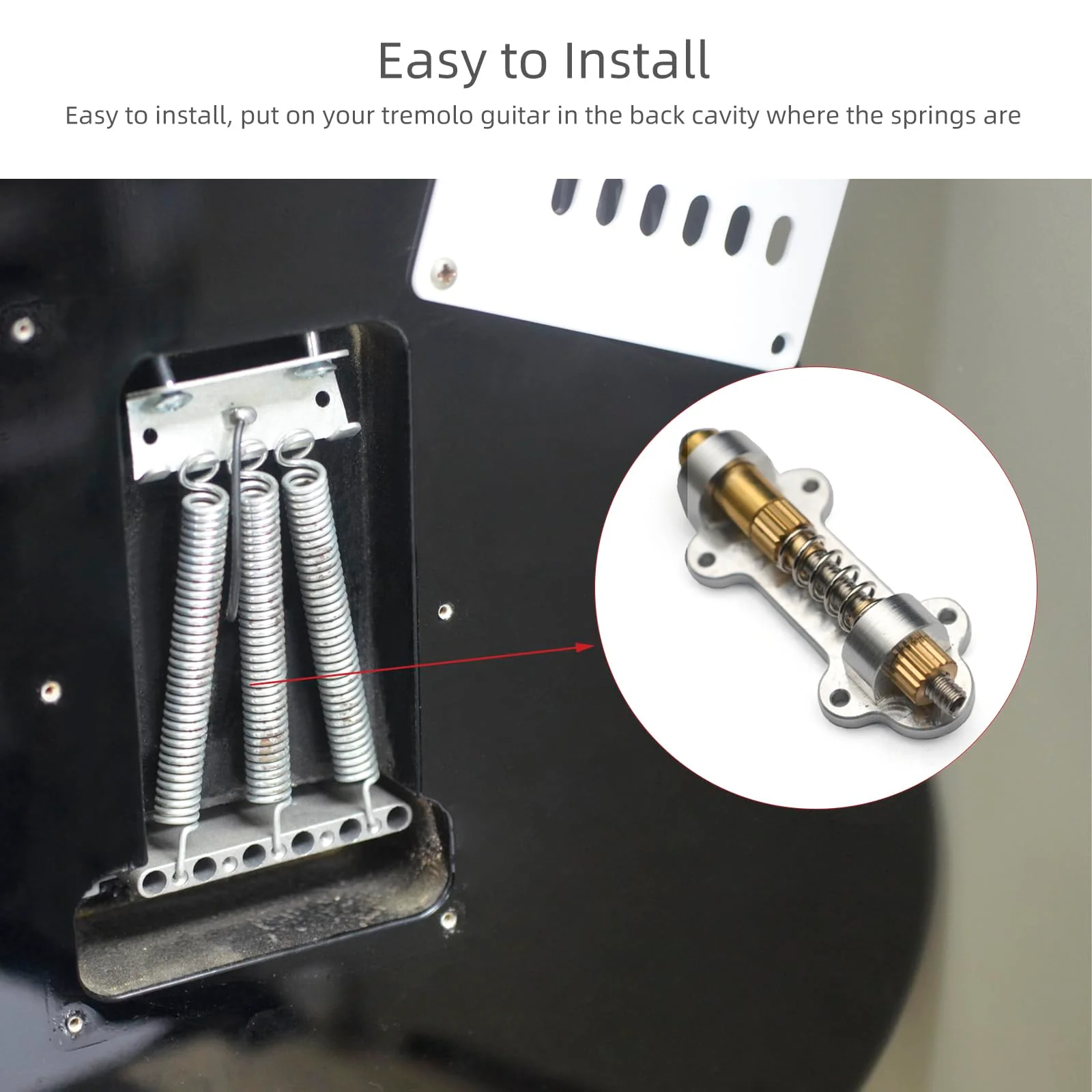 Electric Guitar Brass Tremolo Bridge Brass Arming Adjuster for FR Tremsetter Set Guitar Tremolo Stabilizer Stopper Guitar Parts (Single) Single - Image 5