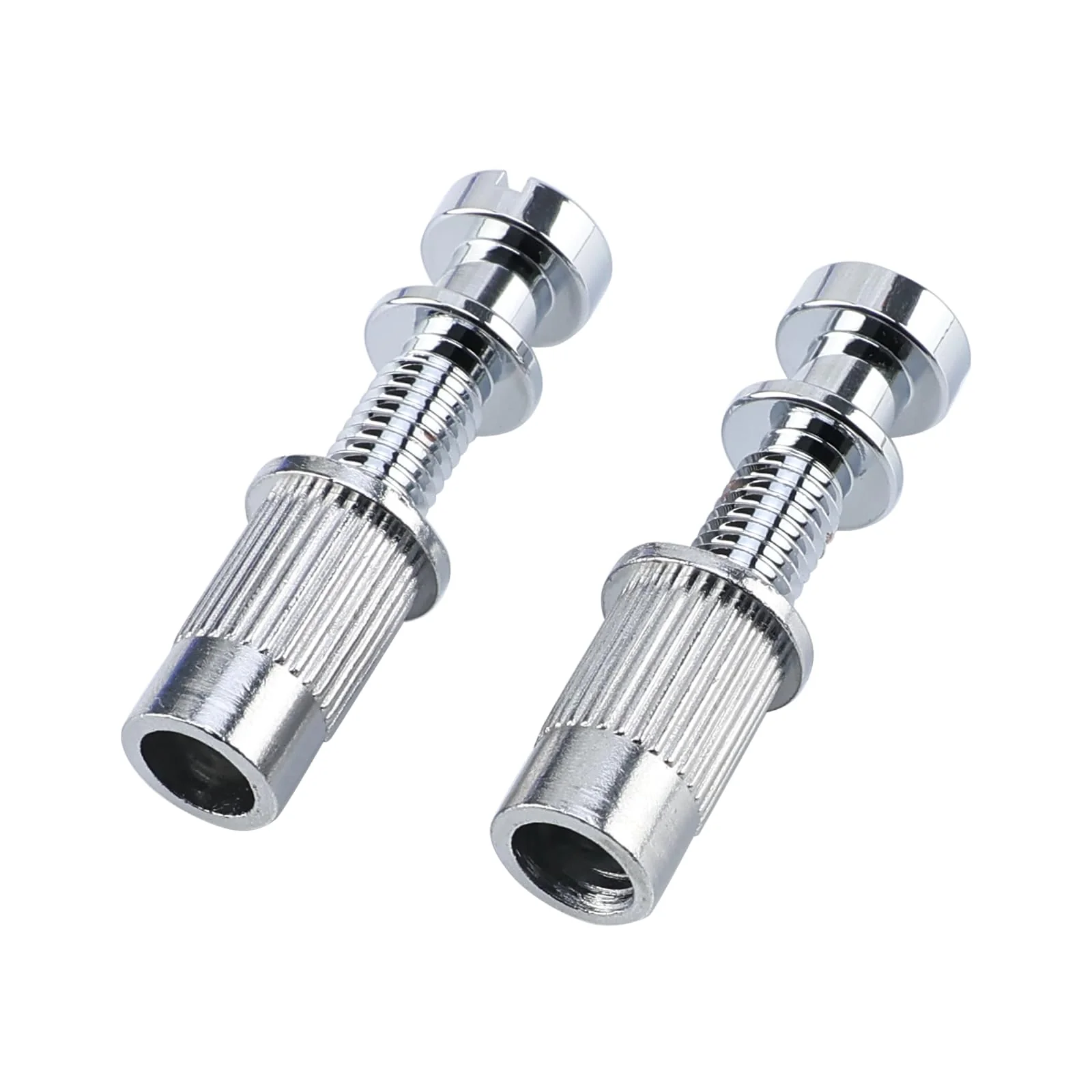 Electric Guitar Bridge Tailpiece Studs Anchors M8 Metric Thread Mounting Studs and Inserts Bushings Compatible with Les Paul Lp Ep Style Electric Guitar Bridges Parts Replacement Chrome - Image 2