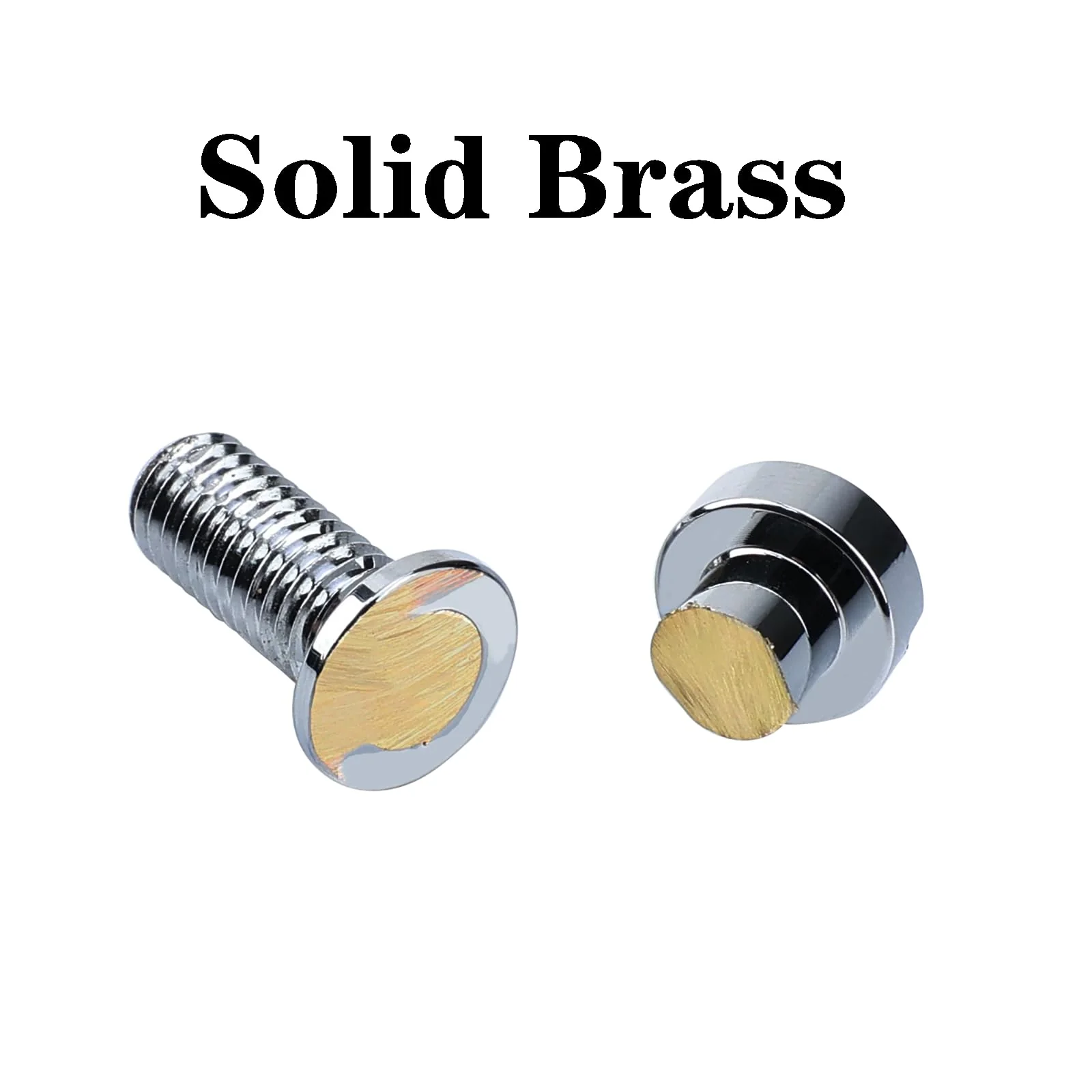 Electric Guitar Bridge Tailpiece Studs Anchors M8 Metric Thread Mounting Studs and Inserts Bushings Compatible with Les Paul Lp Ep Style Electric Guitar Bridges Parts Replacement Chrome - Image 4