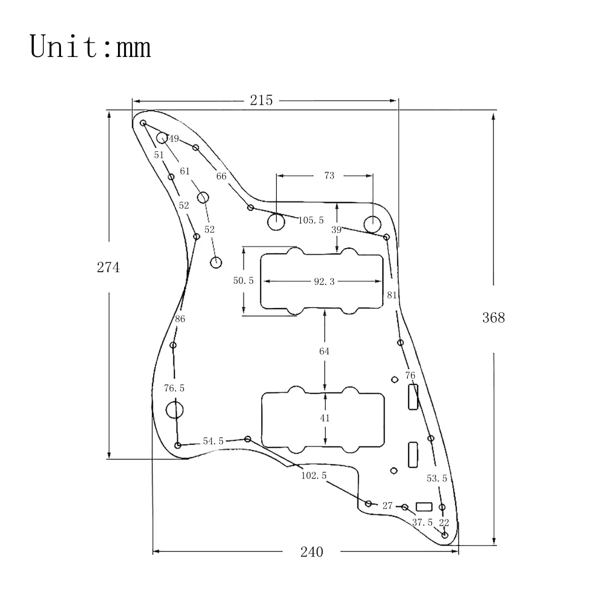 Electric Guitar Pickguard Aluminum Vintage 60s Jazzmaster Style guitar Pickguard Scratch Plate for FD Squier Jazzmaster Electric Guitar parts (Gold) Gold - Image 6
