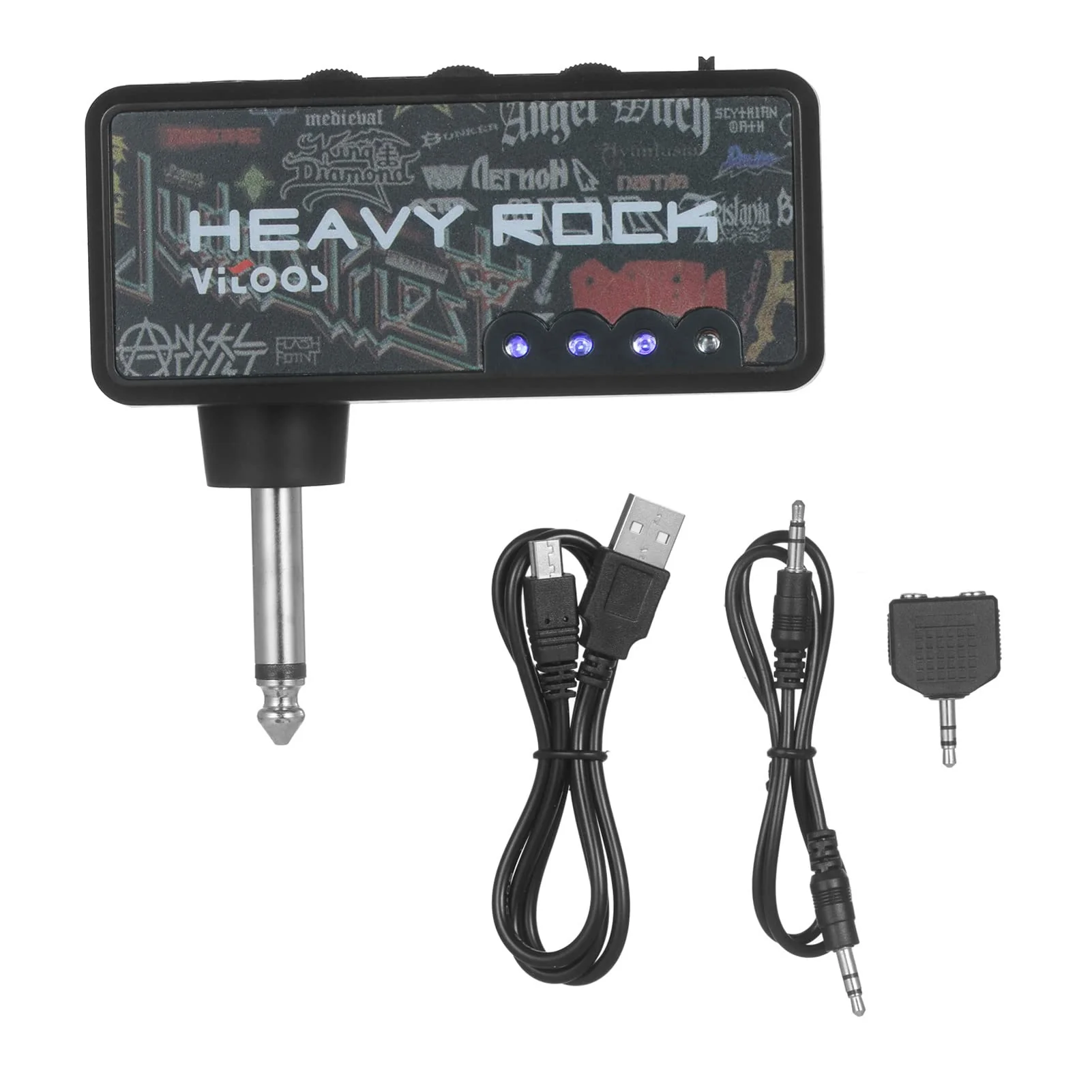 Electric Guitar Plug Mini Headphone Amp Amplifier Heavy Rock Compact Portable - Image 7